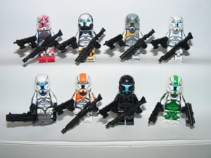 Lego Star Wars figurák Clone Commando Omega Squad Fixer Sev Voca figurák ÚJ - kép 2