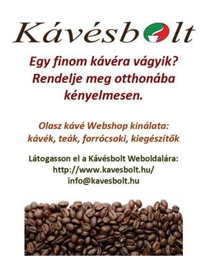 Kávésbolt Webshop, Filicori, Hausbrandt, Lucaffé, Nadali, Moka Sirs, kávé, tea, forrócsoki, csészék