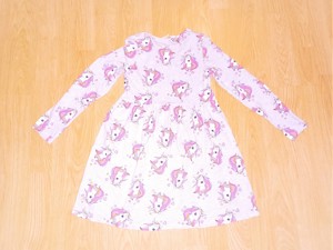 122/128 Újszerű 1kéz H&M cuki Pony unikornis ruha ruci felső  - kép 4