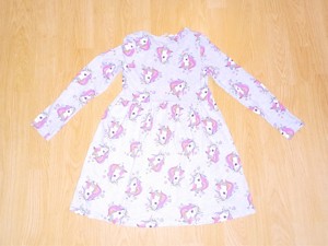 122/128 Újszerű 1kéz H&M cuki Pony unikornis ruha ruci felső  - kép 9