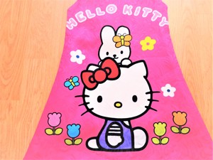 116 /122 újszerű cuki nagy Hello Kitty mintás pink ruha ruci    - kép 6