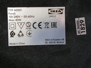 Ikea Forsa  asztali lámpa-ezüst - kép 12