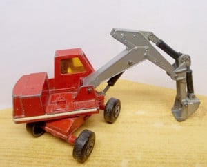 Lesney Matchbox Kingsize K-1 Hydraulic Excavator 1970, piros-ezüst eredeti jó állapotban - kép 2