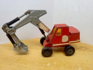 Lesney Matchbox Kingsize K-1 Hydraulic Excavator 1970, piros-ezüst eredeti jó állapotban - kép 1