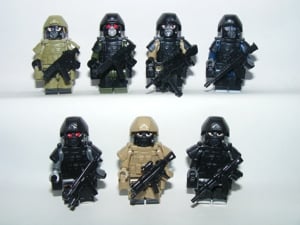 Lego SWAT Speciális kommandós figurák Spec-Ops katona 7db Brickarms fegyver ÚJ - kép 8