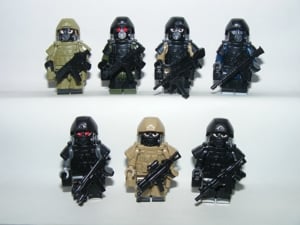 Lego SWAT Speciális kommandós figurák Spec-Ops katona 7db Brickarms fegyver ÚJ - kép 2