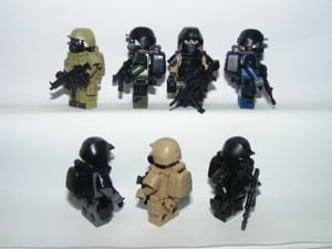 Lego SWAT Speciális kommandós figurák Spec-Ops katona 7db Brickarms fegyver ÚJ - kép 9