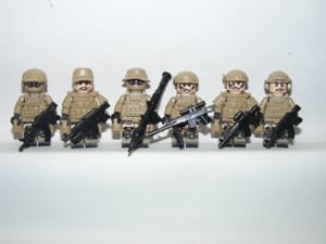 Lego SWAT Álcázott Sivatagi Kommandós katonák figurák 6db katona Új - kép 2