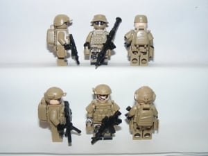 Lego SWAT Álcázott Sivatagi Kommandós katonák figurák 6db katona Új - kép 8