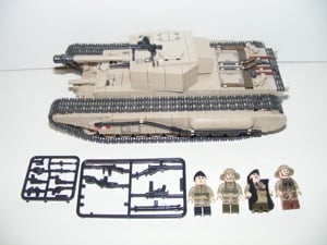 Lego 2. Világháborús Angol Brit Churchill tank 1030db 13x24x11cm + 4 katona ÚJ - kép 4