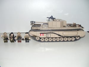 Lego 2. Világháborús Angol Brit Churchill tank 1030db 13x24x11cm + 4 katona ÚJ - kép 3