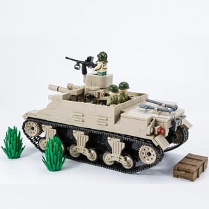 Lego 2. világháborús Amerikai US M7B1 Priest tank 700db 20x11x12cm + 3 katona ÚJ - kép 4