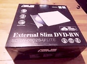 Asus External Slim DVD-RW USB 2.0 Fehér színben, Új originált csomagolású termék