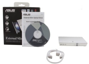 Asus External Slim DVD-RW USB 2.0 Fehér színben, Új originált csomagolású termék - kép 3