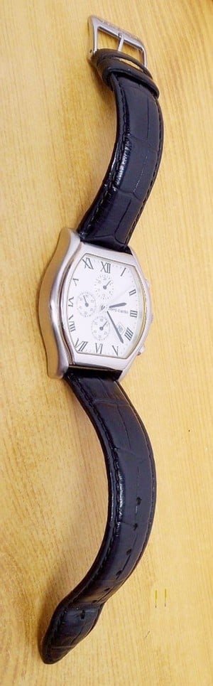 Pierre Cardin Sports Glam bőrszíjas chrono karóra, tökéletes állapotban, használatra, gyűjteménybe