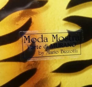 Mario Bizzotti Moda Mostra váza, Murano Olaszország, rendkívüli ritkaság - kép 2