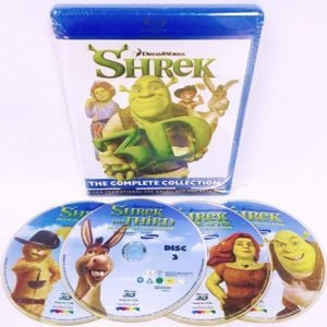 SHREK 3D Blu-ray, COMPLETE COLLECTION komplett animációs filmsorozat, eredeti bontatlan tokjában