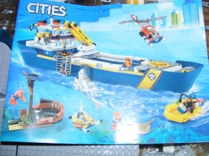 Lego komp. City 60266 Óceánkutató hajó Óceán kutató hajó Lepin Új - kép 2