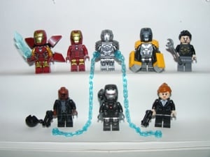 Lego Iron Man Vasember figurák Tony Stark Pepper Potts Whiplash Ivan Vanko figura