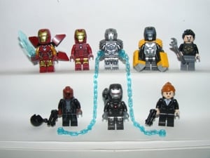 Lego Iron Man Vasember figurák Tony Stark Pepper Potts Whiplash Ivan Vanko figura - kép 2