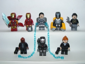 Lego Iron Man Vasember figurák Tony Stark Pepper Potts Whiplash Ivan Vanko figura - kép 3