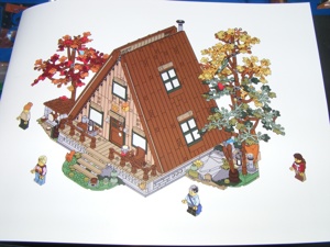 Lego komp. Creator Ideas 21338 Alpesi ház Frame Cabin 2082db LEPIN ÚJ - kép 6