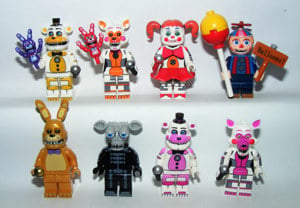 Lego FNAF Five Nights at Freddy 's figurák Endo Baby Lolbit Golden Funtime Freddy - kép 2