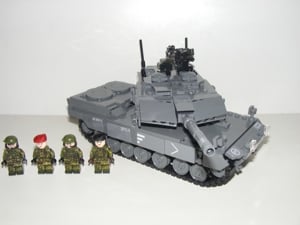 Lego Swat Modern Hadviselés Német Leopard 2A71 tank 900db + 4 katona ÚJ - kép 2