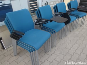 Türkiz színű Steelcase tárgyalószék írótáblás - használt irodabútor - kép 4