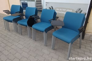 Türkiz színű Steelcase tárgyalószék írótáblás - használt irodabútor - kép 3