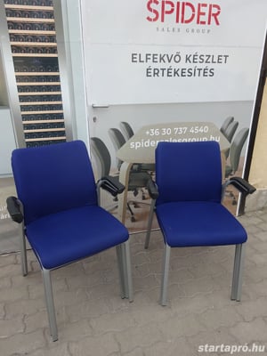 Steelcase tárgyalószék, konferenciaszék mélykék - használt irodabútor - kép 3