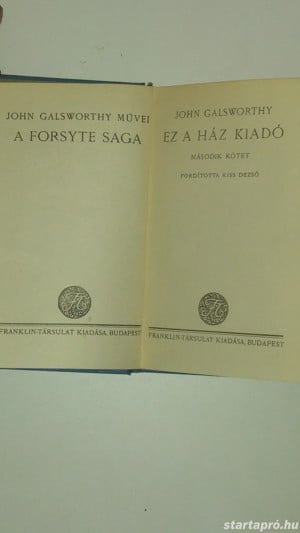 John Galsworthy művei sorozatból 5 kötet (nem teljes sorozat) - kép 2