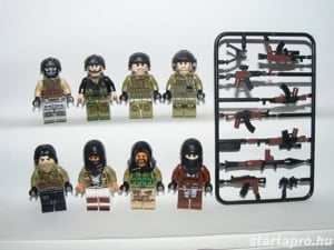 Lego Amerikai kommandós katonák USA katona vs Muszlim terrorista csapat 8db + fegyver ÚJ - kép 4