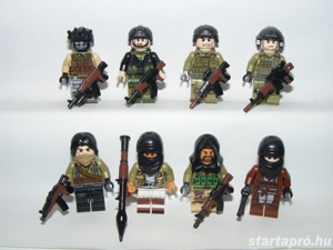 Lego Amerikai kommandós katonák USA katona vs Muszlim terrorista csapat 8db + fegyver ÚJ - kép 6