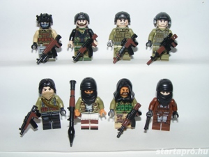 Lego Amerikai kommandós katonák USA katona vs Muszlim terrorista csapat 8db + fegyver ÚJ - kép 7