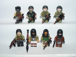 Lego Amerikai kommandós katonák USA katona vs Muszlim terrorista csapat 8db + fegyver ÚJ - kép 8