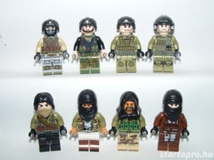 Lego Amerikai kommandós katonák USA katona vs Muszlim terrorista csapat 8db + fegyver ÚJ - kép 5