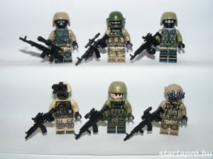 Lego Swat modern hadviselés Orosz + Ukrán kommandós katonák katona fegyver ÚJ - kép 2