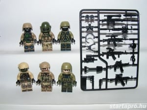 Lego Swat modern hadviselés Orosz + Ukrán kommandós katonák katona fegyver ÚJ