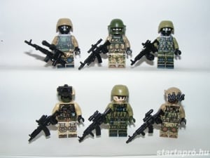 Lego Swat modern hadviselés Orosz + Ukrán kommandós katonák katona fegyver ÚJ - kép 6