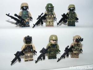 Lego Swat modern hadviselés Orosz + Ukrán kommandós katonák katona fegyver ÚJ - kép 7