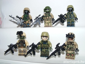 Lego Swat modern hadviselés Orosz + Ukrán kommandós katonák katona fegyver ÚJ - kép 10