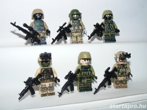 Lego Swat modern hadviselés Orosz + Ukrán kommandós katonák katona fegyver ÚJ - kép 9