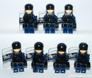 Lego Swat kommandós rendőr katonák Brickarms MP5 géppisztoly + pajzs 7db ÚJ - kép 3