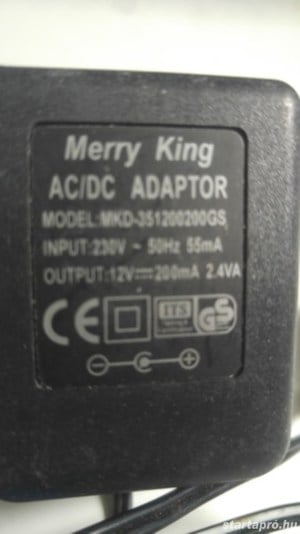 Merry King adapter DC 12V / 200mA - kép 2