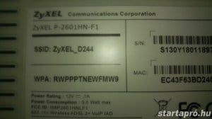 Zyxel P-2601HN-F1 ADSL modem, Wifi-s - kép 5