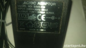 SA41-116 DC adapter 7,5V / 500mA működő - kép 2