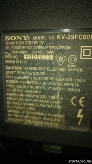 Sony Trinitron KV-29FC60K 75 centis TV állvánnyal - kép 5