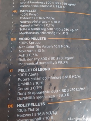 EnPlus A1 minősítésű - fenyő fűrészporból préselt - pellet akciós áron - kép 4