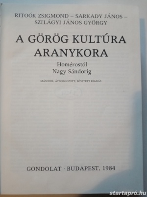 Ritoók - Sarkady A görög kultúra aranykora - kép 3